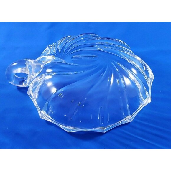 Val St Lambert Royal Swirl Nappy Candy Dish Bowl Belgium Signed - Picture 3 of 7